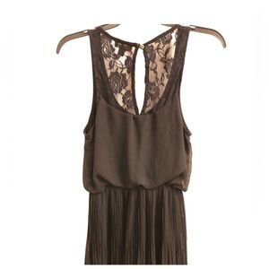 Guess Black Mini Dress pleats and lace detail size s